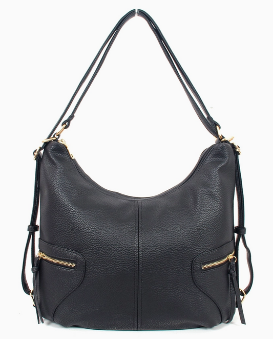 Zip Convertible Hobo To Back Pack