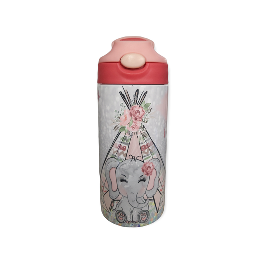 Boho Baby Elephant 12oz Flip Top Tumbler