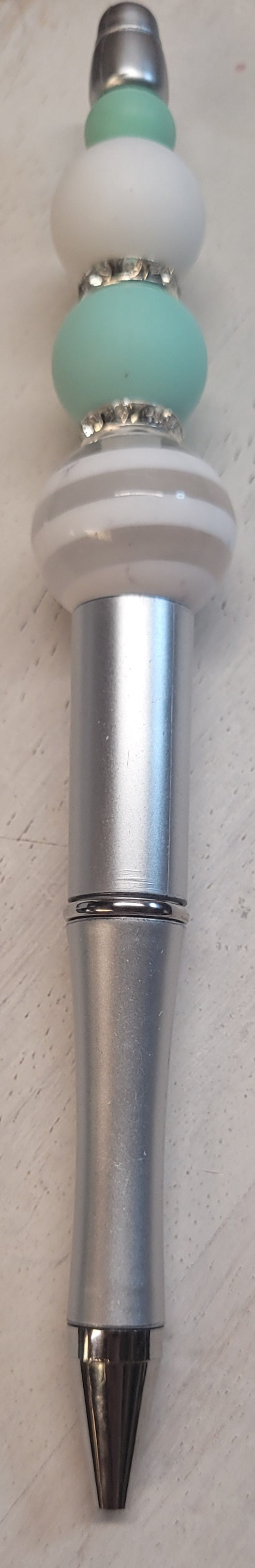 Minty Fresh Sparkle Beaded Pen