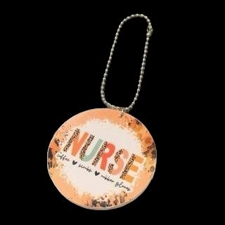 Nurse Coffee Scrubs Rubber Gloves Car Charm