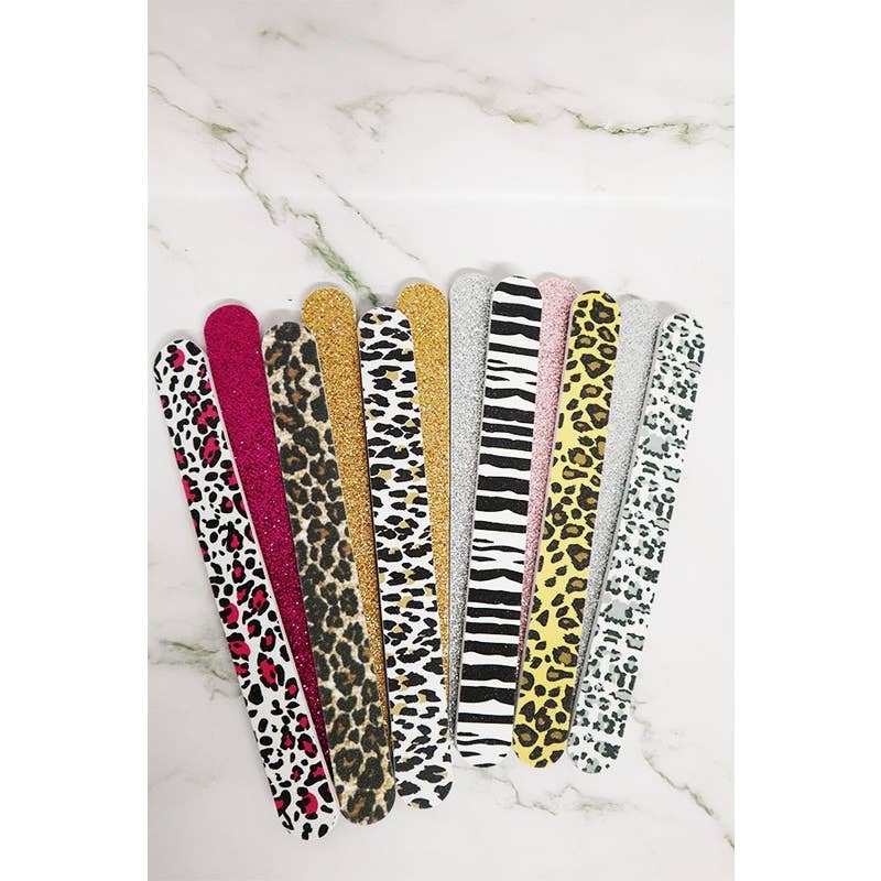 3pc  Multi Animal Print  Nail File Set