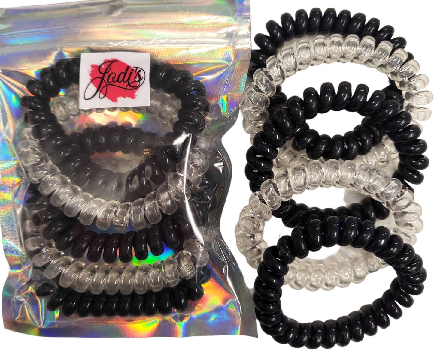 Blk& Clear Set of 5 Hair Cords