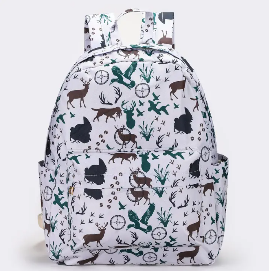 Gone Hunting Kids Canvas Backpack