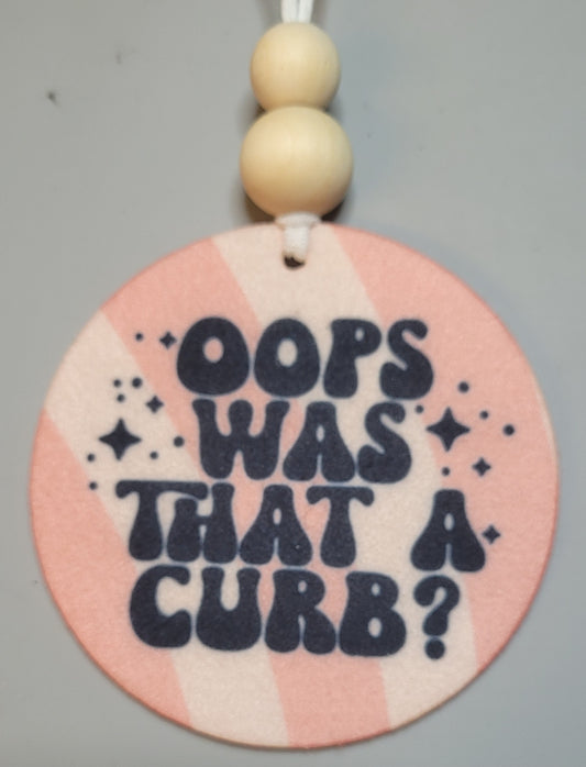 Oops Was That A Curb?  Car Freshie Lemon Scent