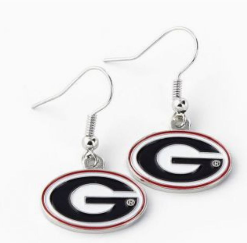 NCAA Georgia Bulldogs Logo Dangle Earrings