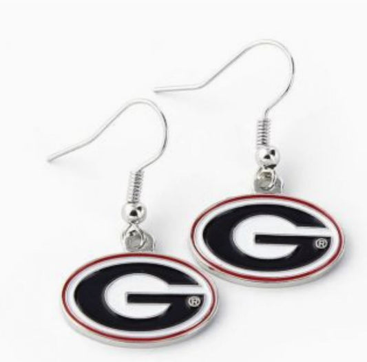 NCAA Georgia Bulldogs Logo Dangle Earrings