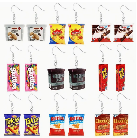 Delicious Snack and Candy Chocolate  Dangle Earrings
