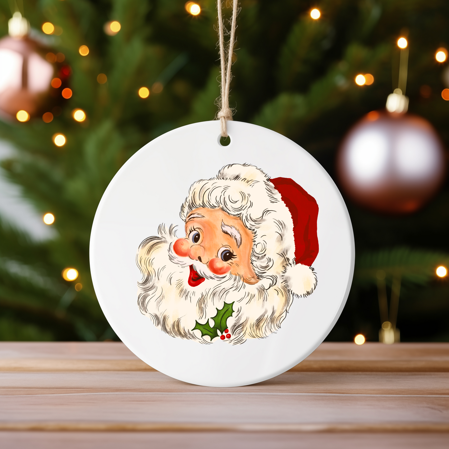 Vintage Santa Claus One Sided Ornament -4 designs
