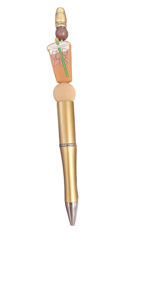 Ice Coffee Beaded  Matte Gold Pen
