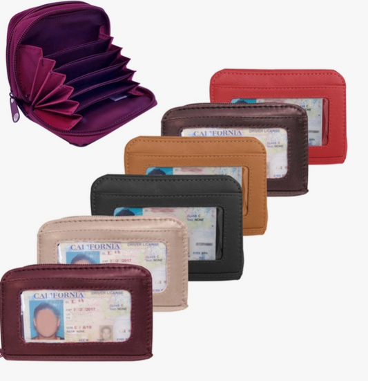 Soft Lambskin Leather Credit Card Wallet