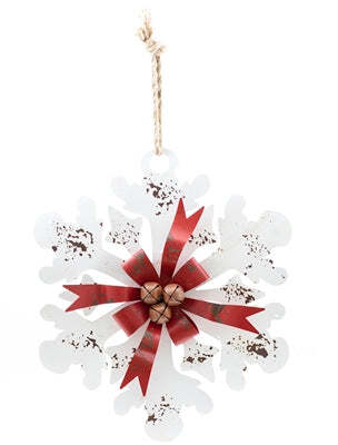 Rustic Metal Snowflake with Balls