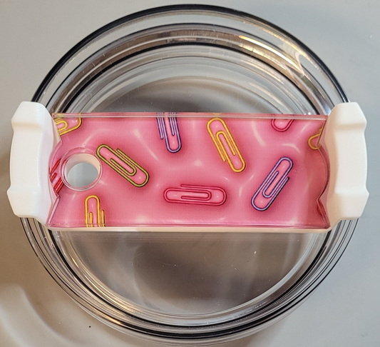 Inflated  Fun Color Paper Clip Tumbler Topper
