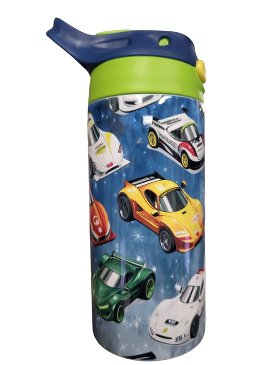 Race Cars 12oz Flip Top Tumbler