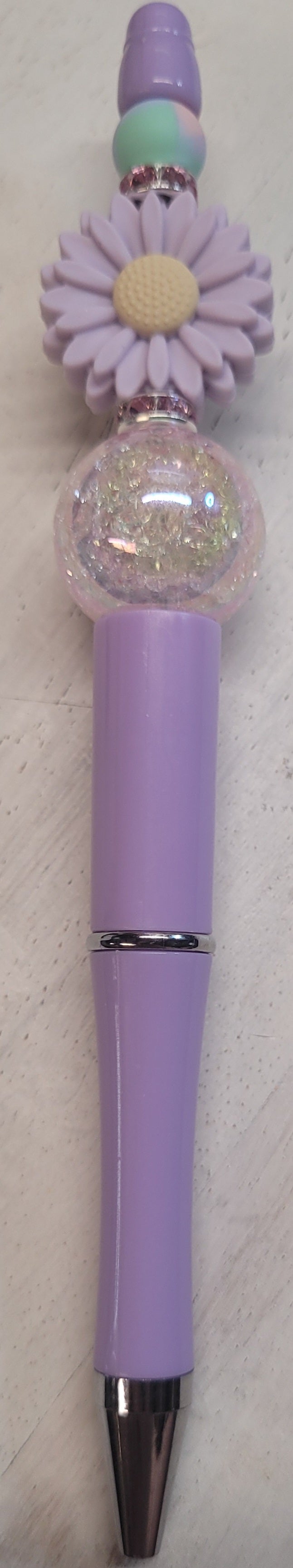 Pink Opal Plum Beaded Pen