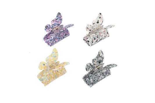 Purple & Navy Acrylic Butterfly Hair Clip