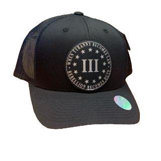 When Tyranny Becomes Law Leather Patch 6 Panel Mesh Cap