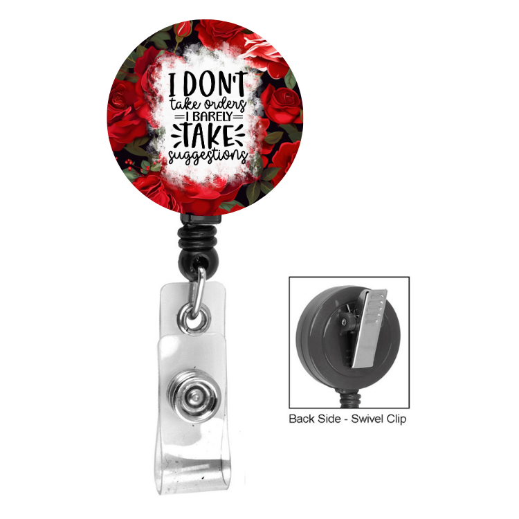 Hey! I Found Your Nose it Was In My Business Again Floral Badge Reel