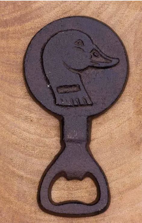 Duck Bottle Opener Antique Brown 2.5x4.5