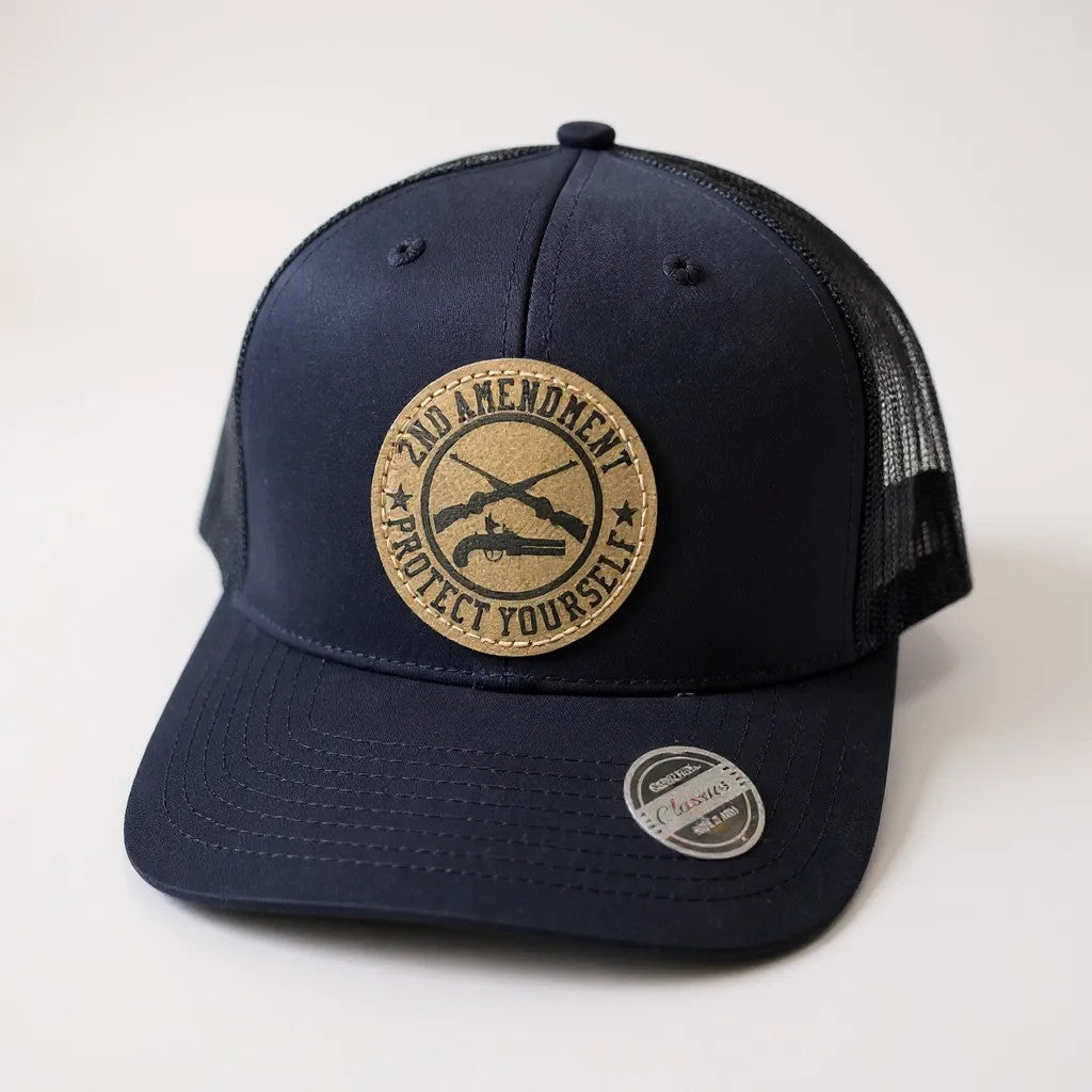God, Guts, Glory Leather Patch 6-Panel Mesh Cap