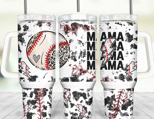 40 oz. Baseball Mama Tumbler With Handle