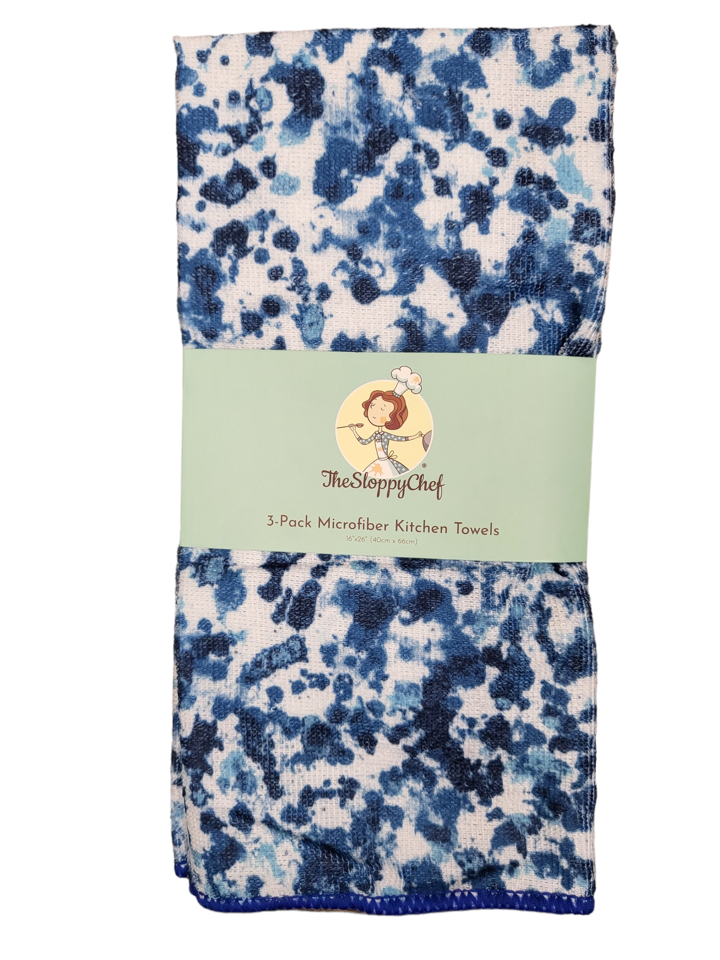 3-Pack Microfiber Blue Ink Splatter KT