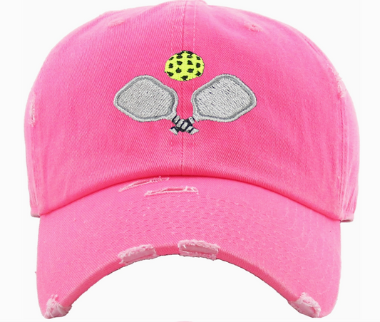 Vintage Distressed Pickle Ball Hat