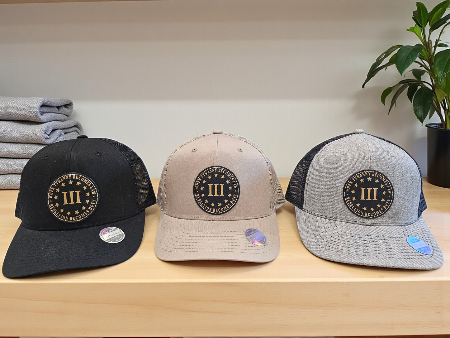 When Tyranny Becomes Law Leather Patch 6 Panel Mesh Cap