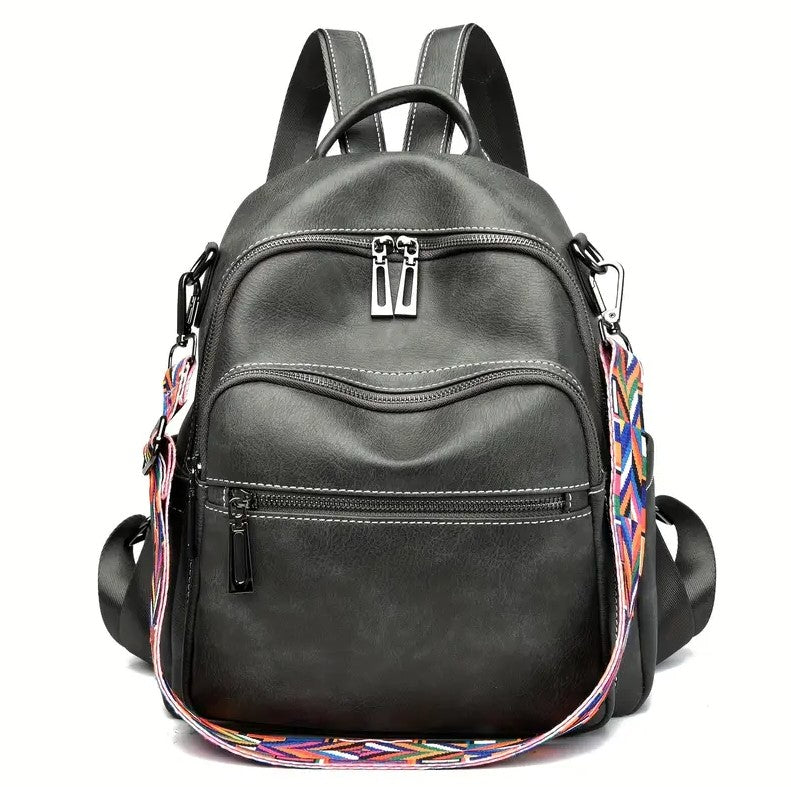 Spacious Convertible Vegan Leather Back Pack