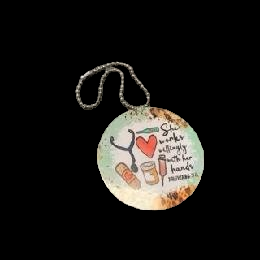 Proverbs "She Works Willingly With Her Hands" Leopard Car Charm