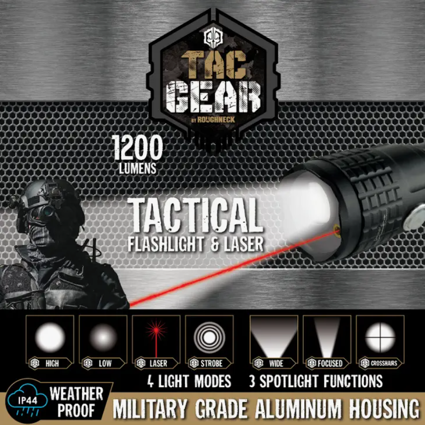 Tacgear By Roughneck Flashlight & Laser