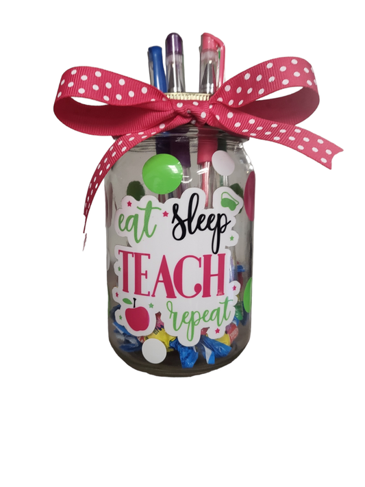 Eat Sleep Teach Pencil  Holder
