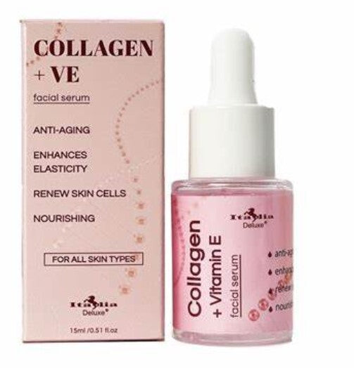 Italia Deluxe Collagen Vitamin E Facial Serum Anti-aging, Renew Skin Cell