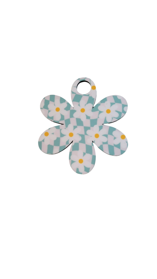 40 oz Daisy Checker Floral Sublimation Topper