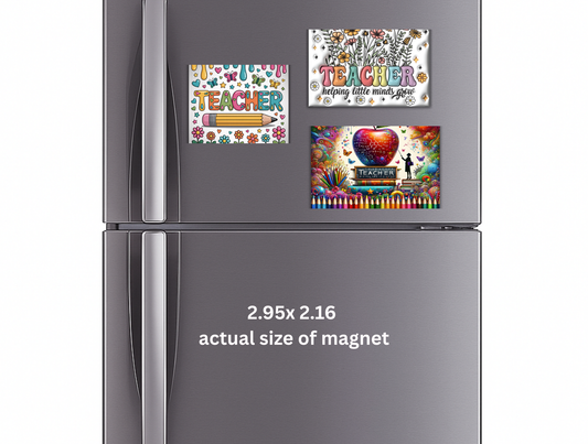 Assorted Design Teacher Magnet