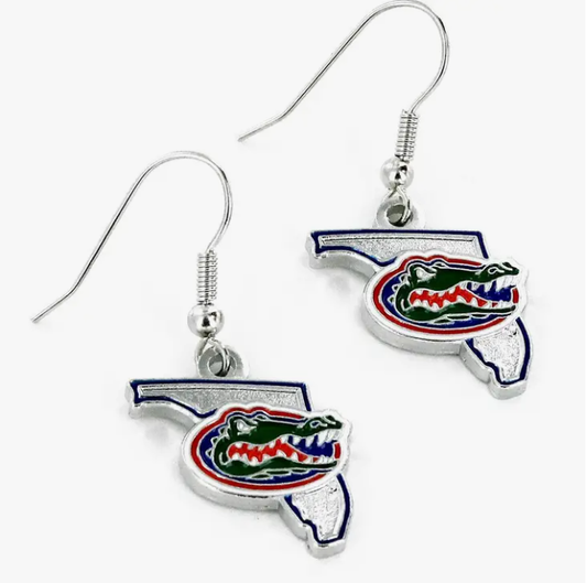 NCAA Florida Gators State Design Earrings