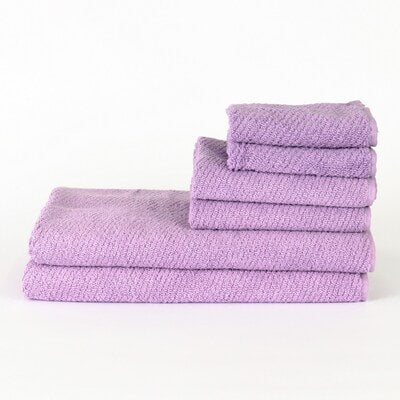 6 PC Fast Dry Zero Purple Towel Set