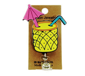 Silicone Tropical Drink Badge Reel