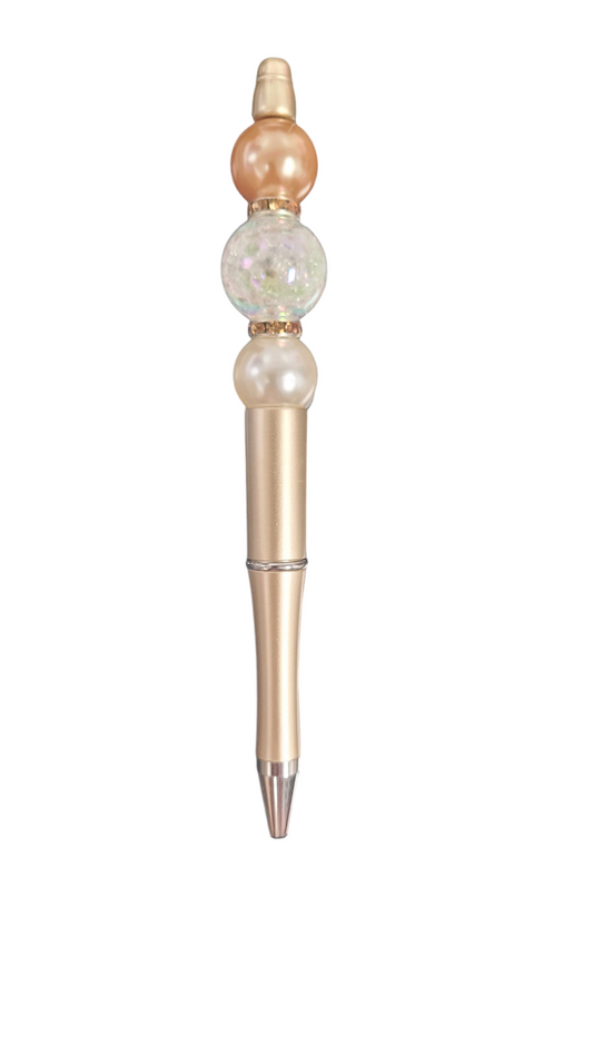 Matte Gold Excellence Beaded Pen