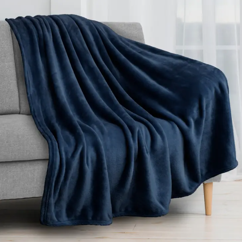 Navy Classic Fleece Throw 50" x 60"