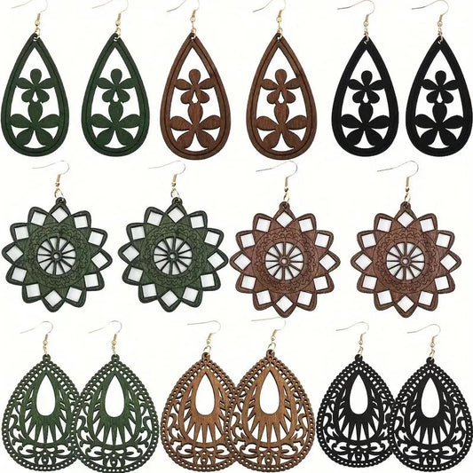 Asst. Color & Shape Laser Cut Earrings