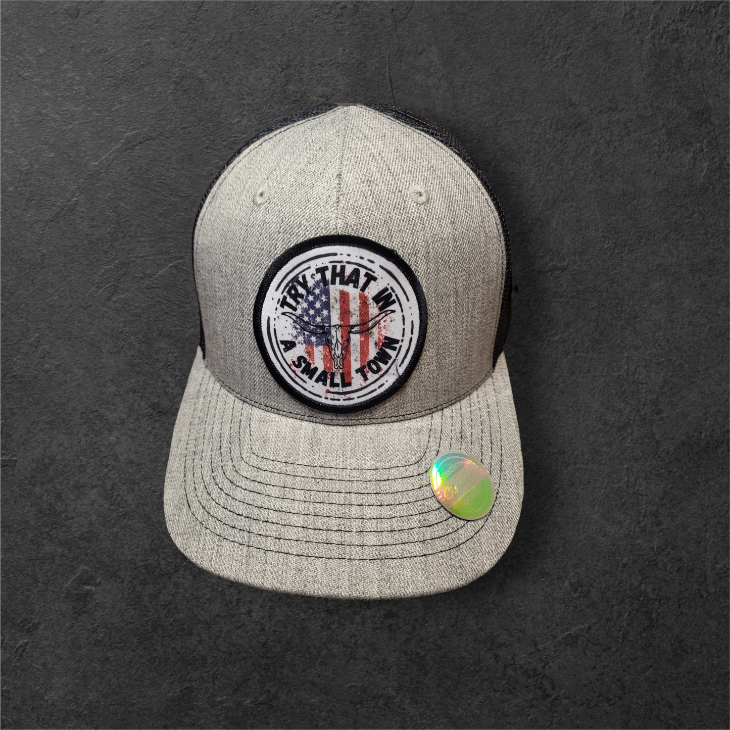 Try That In A Small Town Vintage Baseball Cap