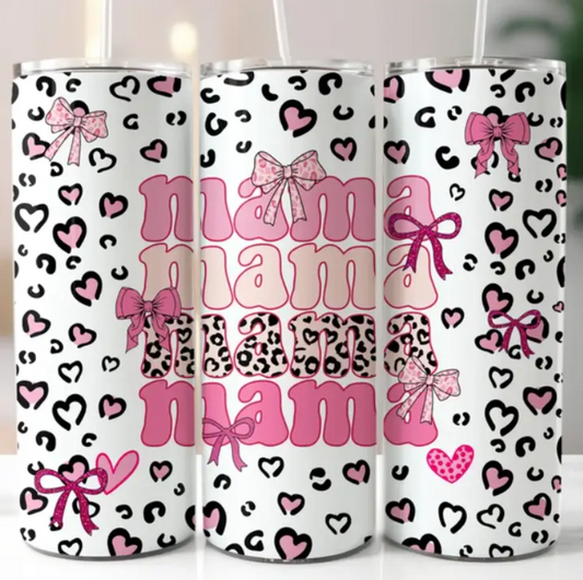 20 Oz Skinny Tumbler- Repeat Mama Coquette