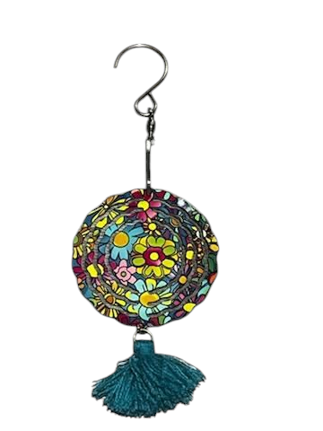 3 inch Wind Spinner or Car Charm-Different Floral Prints