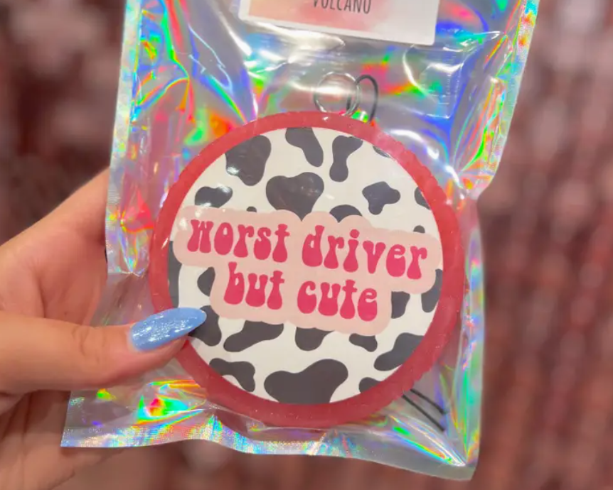 Worst Driver But Cute Car Freshie-Volcano