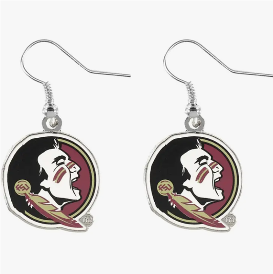 NCAA Florida State Seminoles Logo Dangle Earrings