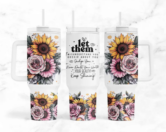 40 oz Floral Affirmations Tumbler