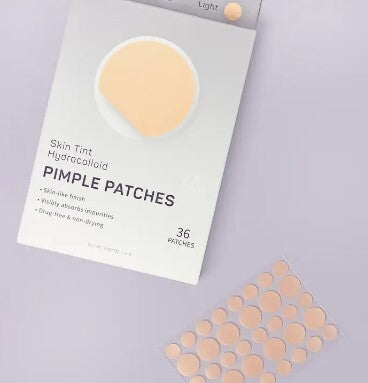 Skin Tint Hydrocolloid Pimple Patches-Light