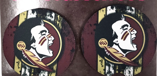 Distressed Sports Car Coasters-FSU