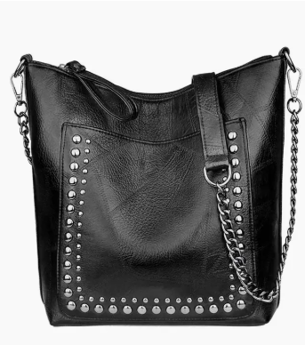 Fashion Chain Rivet Shoulder Tote Bag