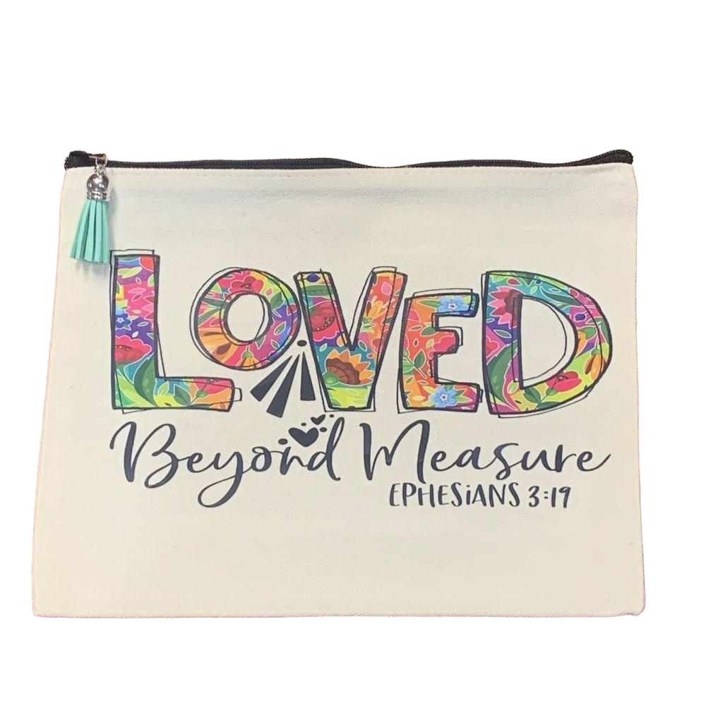 Colorful Religious  Quotes Zip Up Make Up